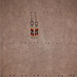 Colorful Beaded Dangle Earrings
